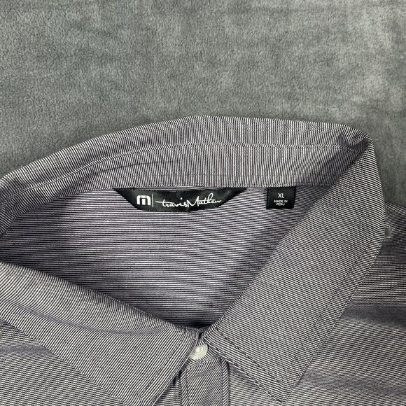 Travis Mathew Polo Shirt Men's XL Gray Pique Logo Collared Short Sleeve Golf - Picture 2 of 7